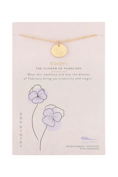 Birth Flower Necklaces