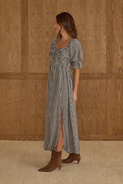 Birdie Dress | Navy Check