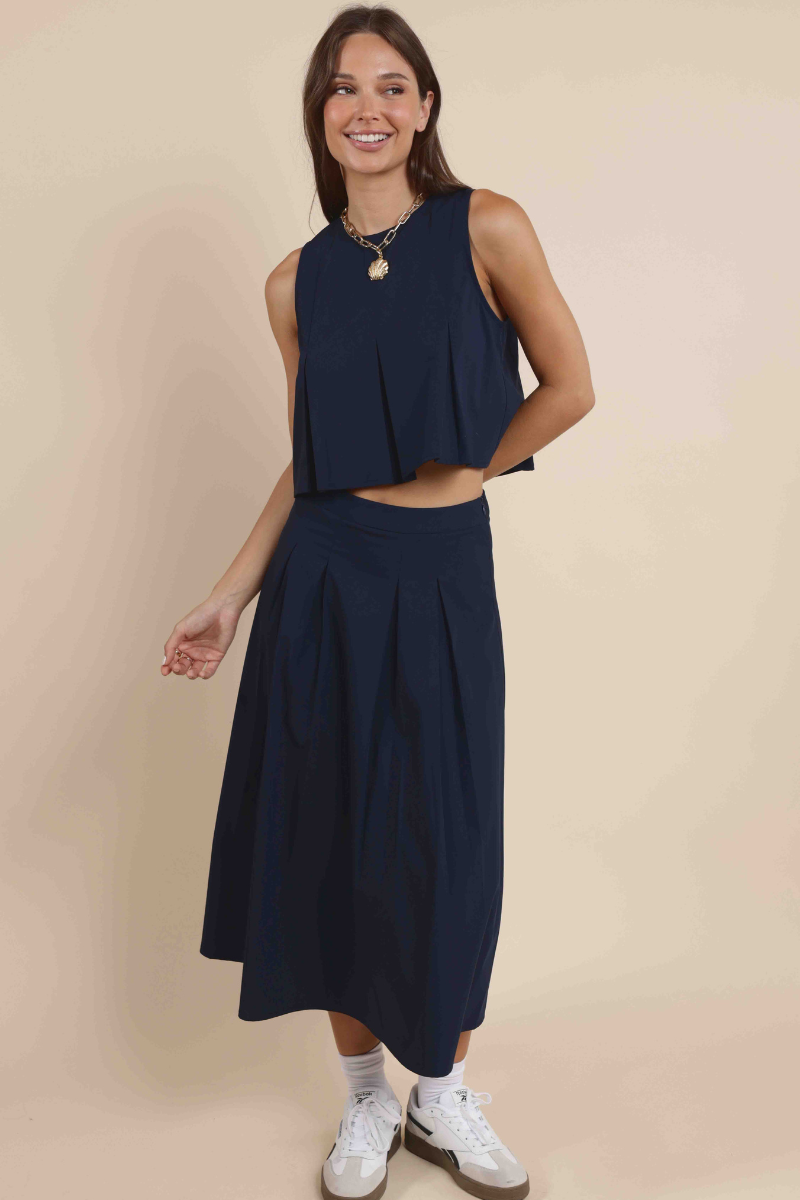 Ocean Calls Pleated Skirt