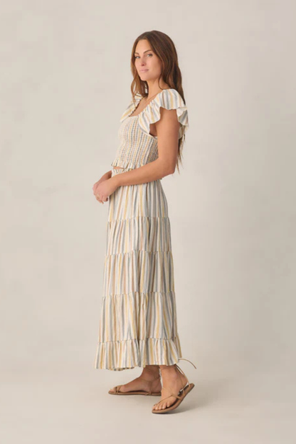 Valencia Stripe Maxi Skirt