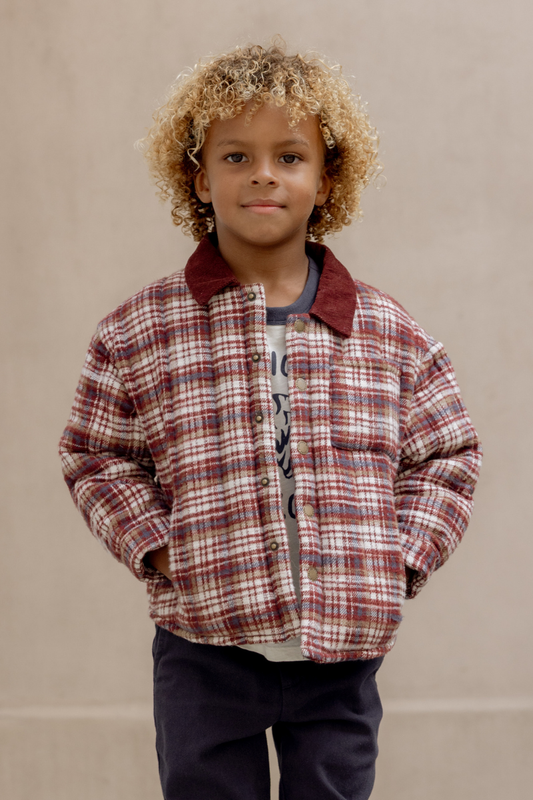 Nashville Quilted Jacket | Burgundy Plaid