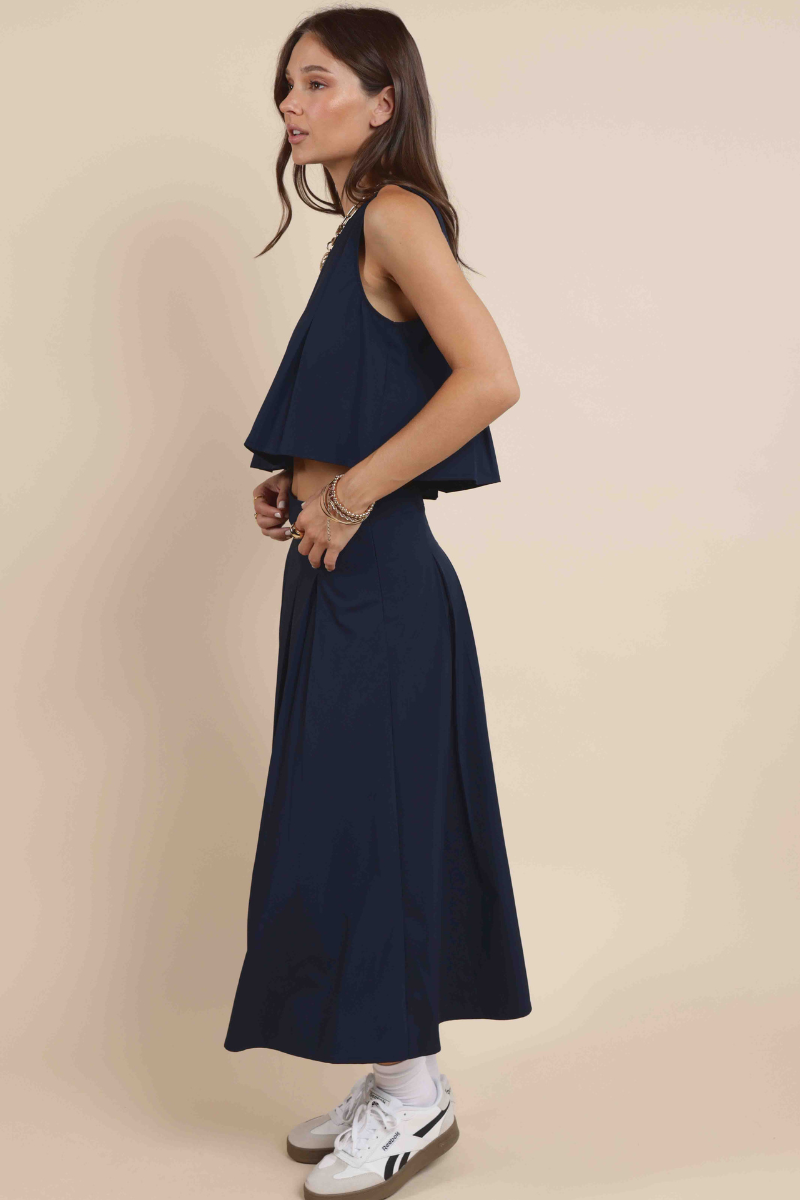 Ocean Calls Pleated Skirt