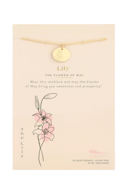 Birth Flower Necklaces