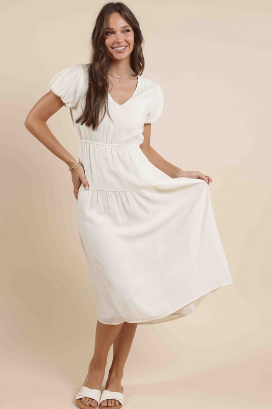 Socialize Puff Sleeve Dress