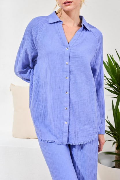 Crinkle Raglan Top