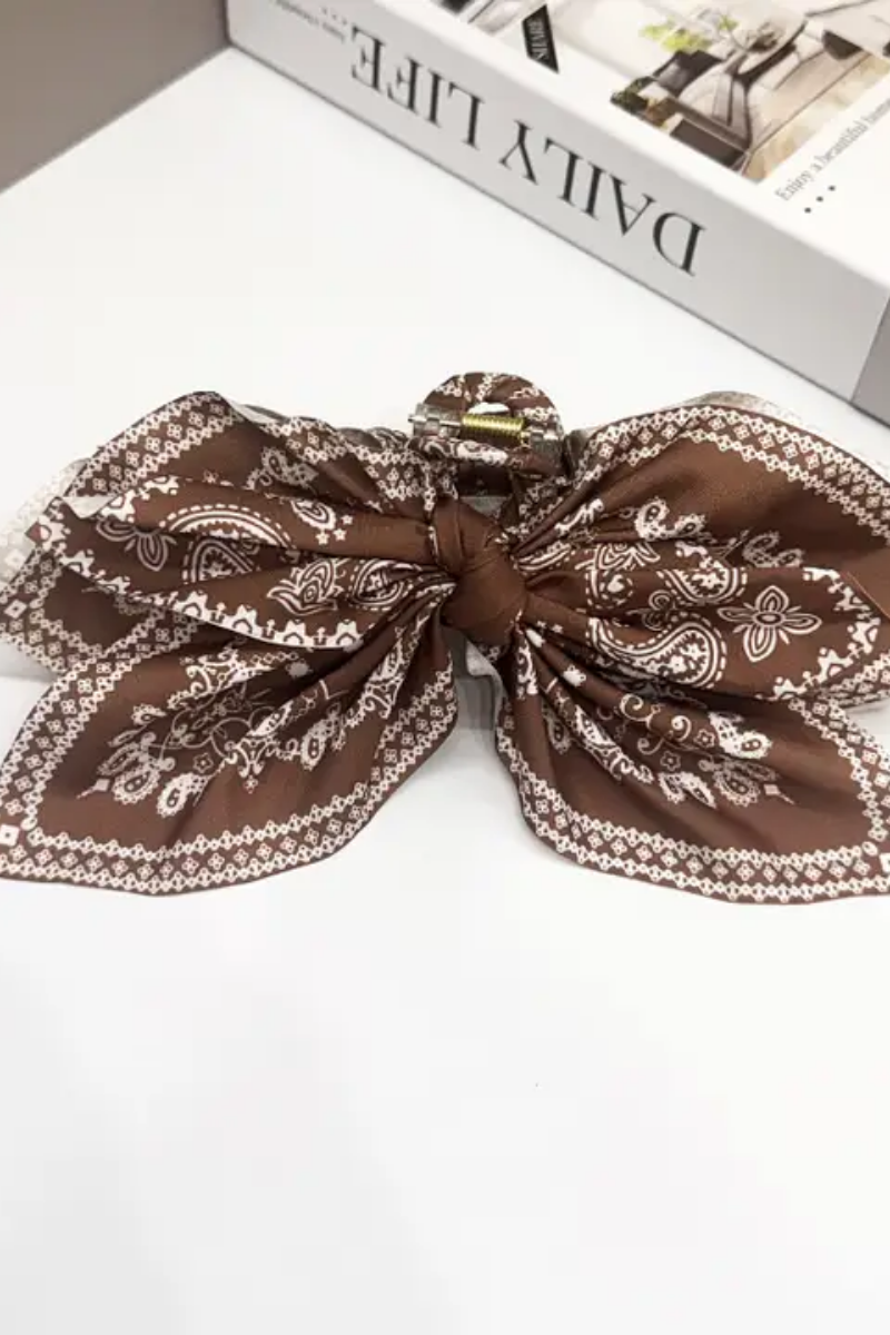 Paisley Bow Clip