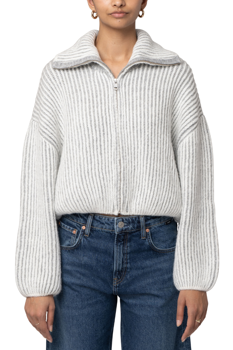 Zipper Tricot Cardigan