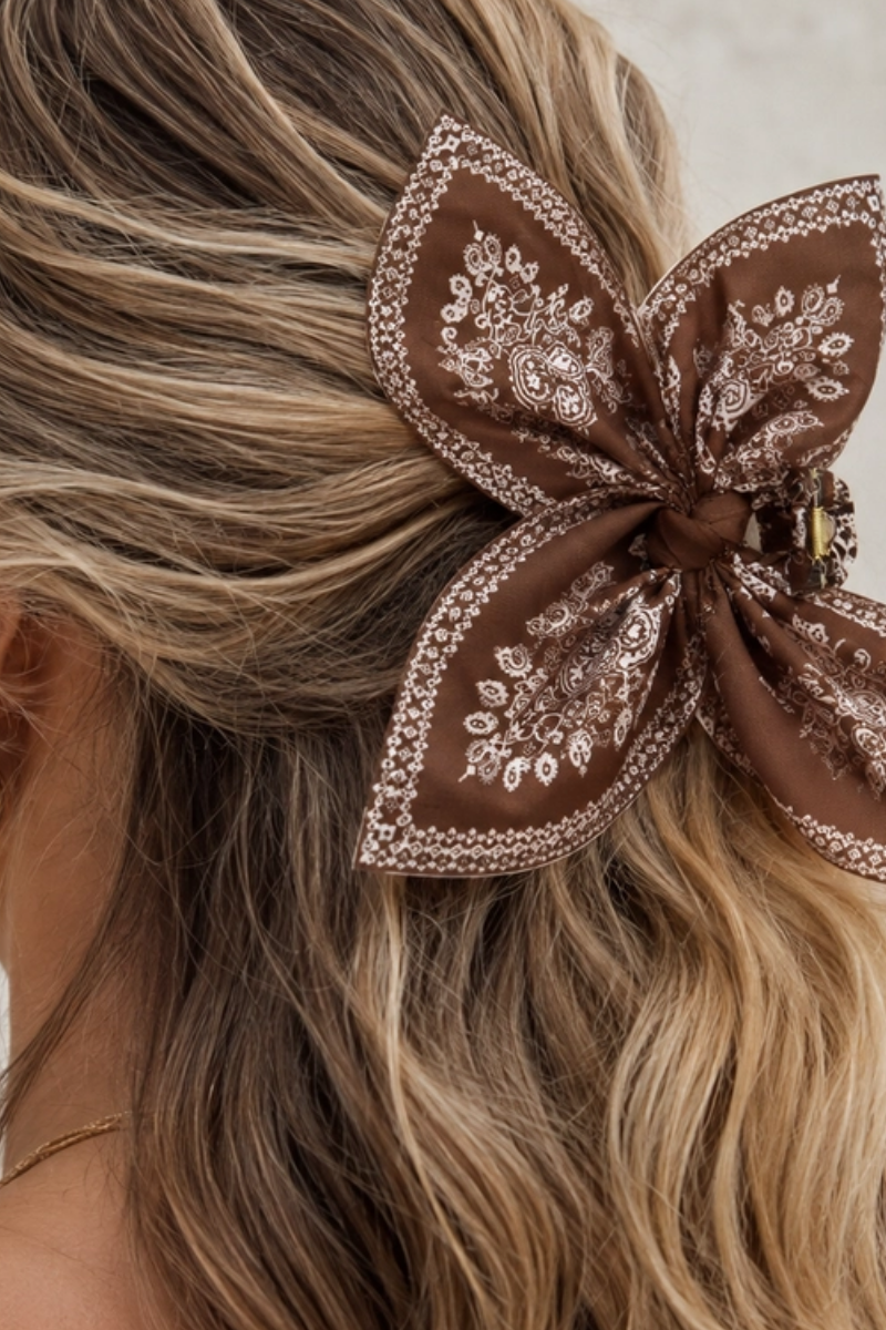 Paisley Bow Clip