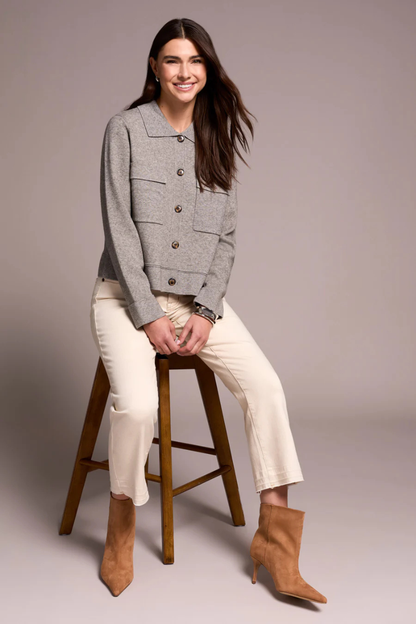 Collared Buttoned Cardigan