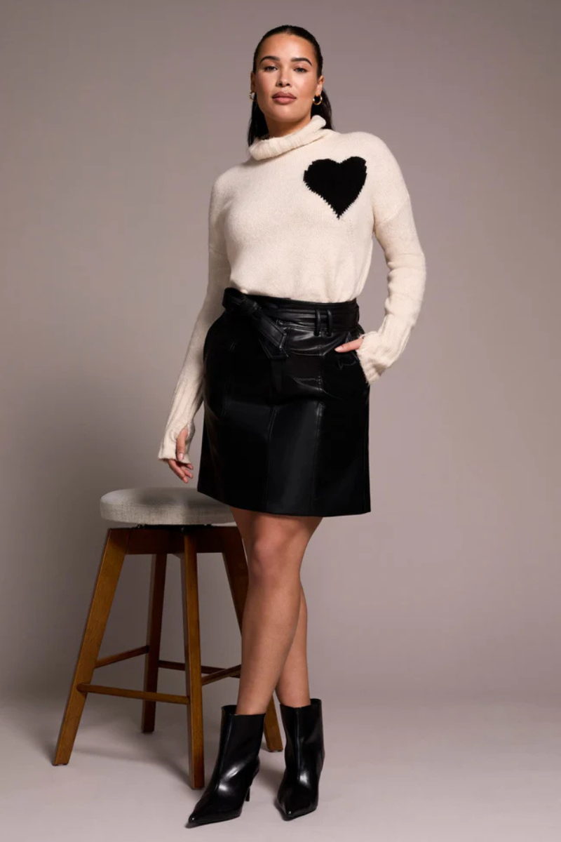 Faux Leather High Waisted Skirt