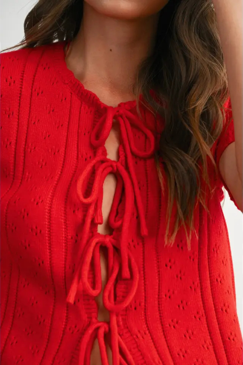 Pointelle Knit Top
