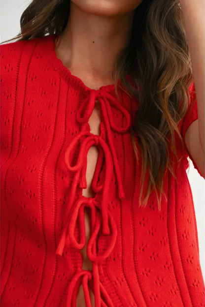 Pointelle Knit Top