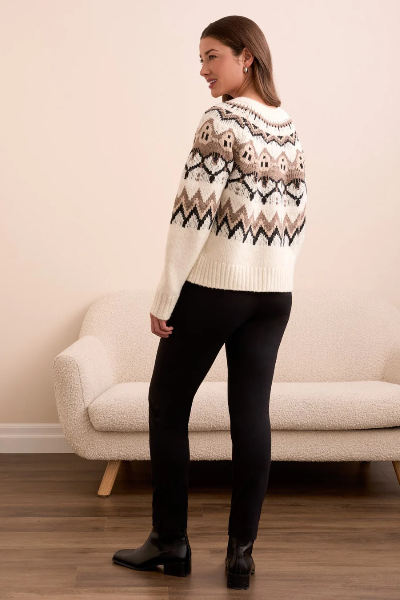Fair Isle Button Front Cardigan