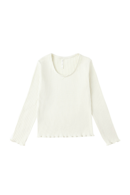 Ribbed Long Sleeve | Ivory