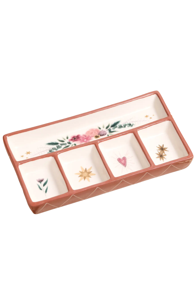Floral Heart Trinket Tray
