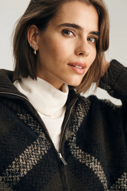 Chocolate Martini Zipper Cardigan