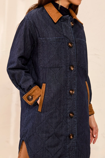 Quilted Denim Jacket