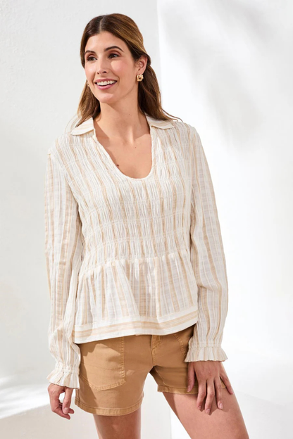 Blouse with Smocking | Seasame