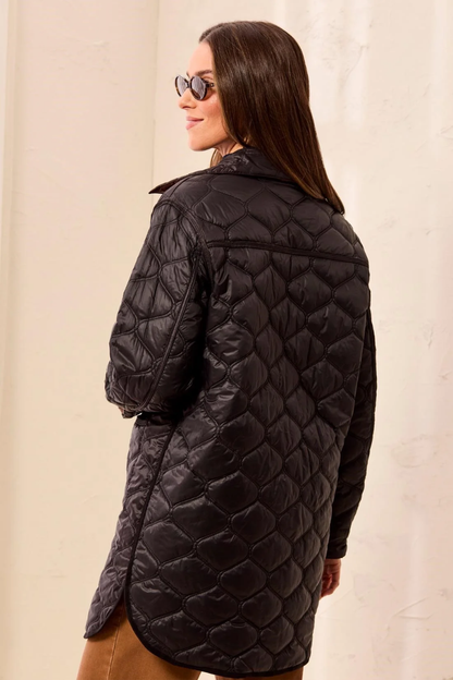 Quilted Reversible Jacket | Black, Brown