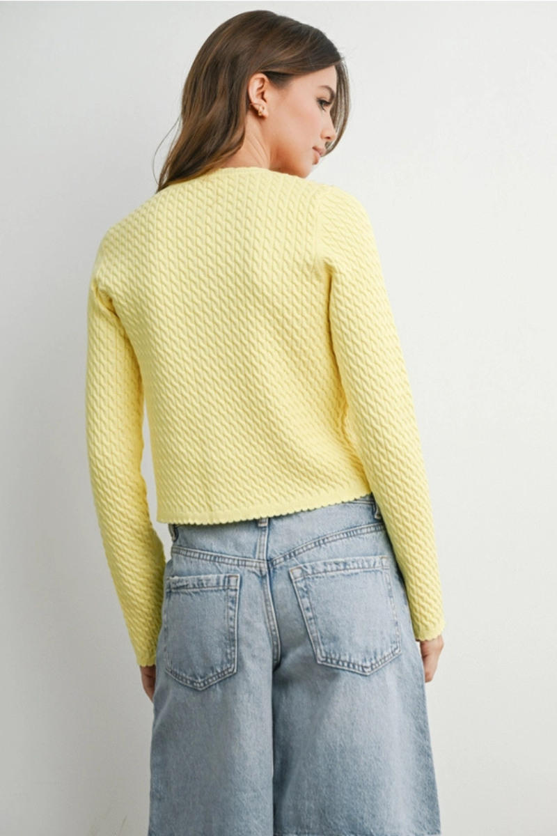 Ribbed Button Up Cardigan