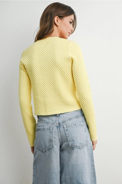 Ribbed Button Up Cardigan