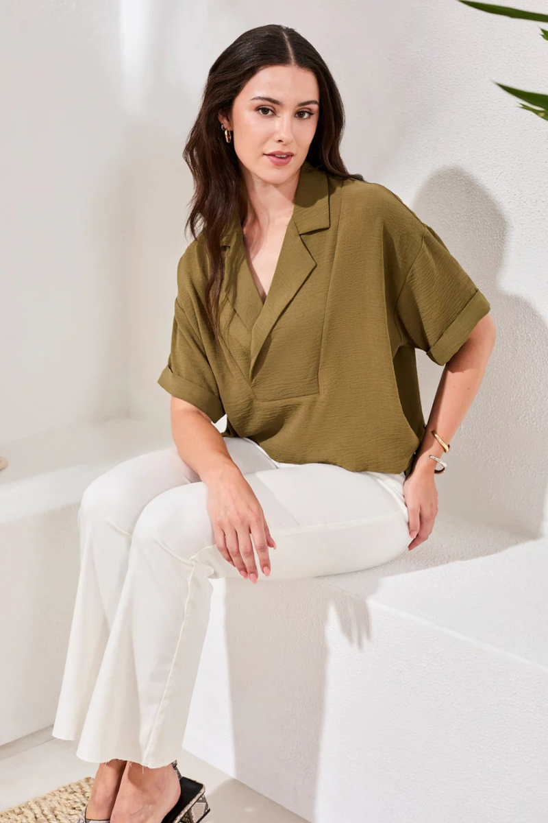 Lapel Collar Short Sleeve
