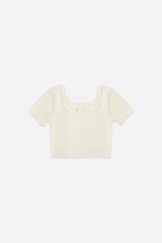 Scalloped Tee | Natural