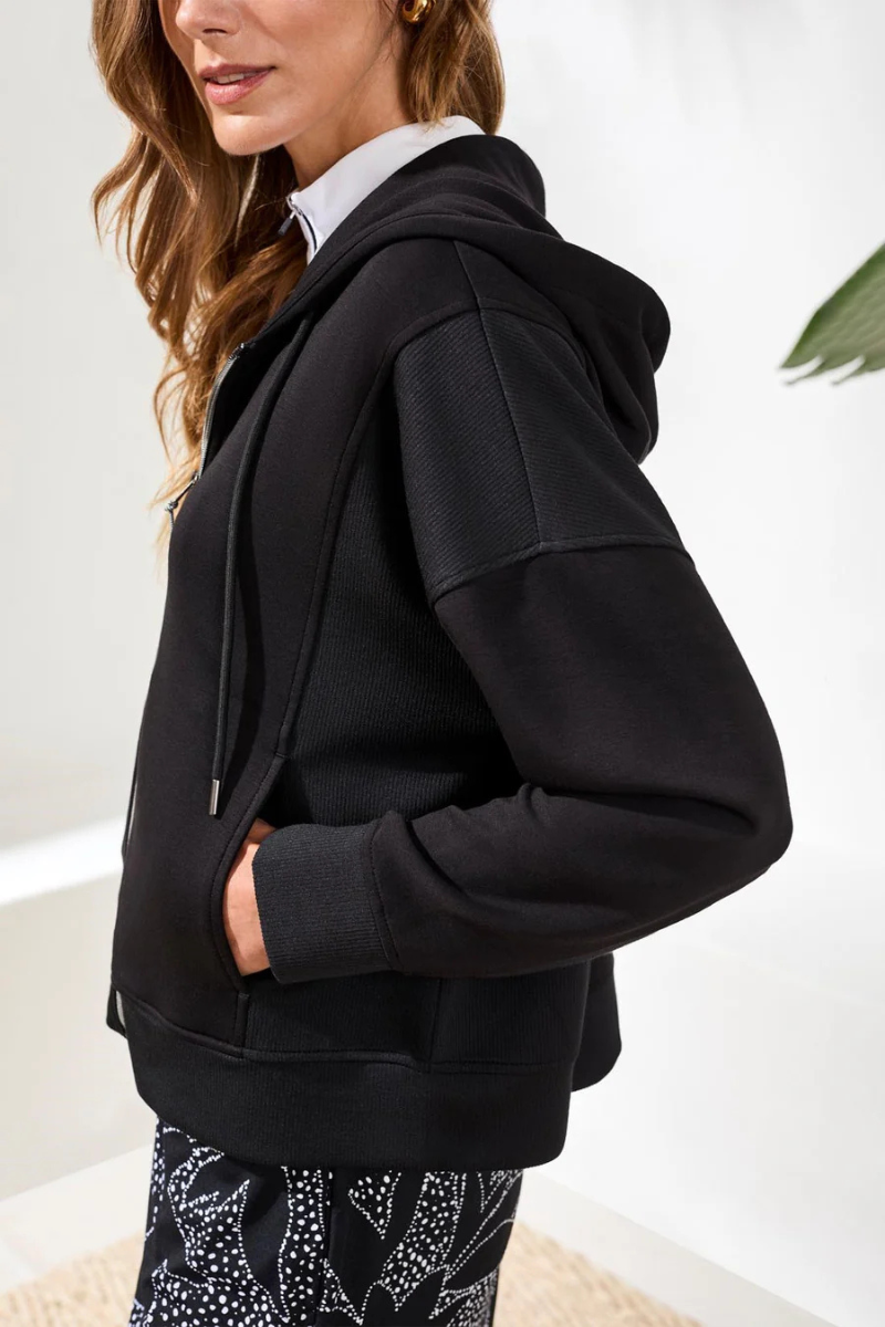 Hooded Zip Cardigan