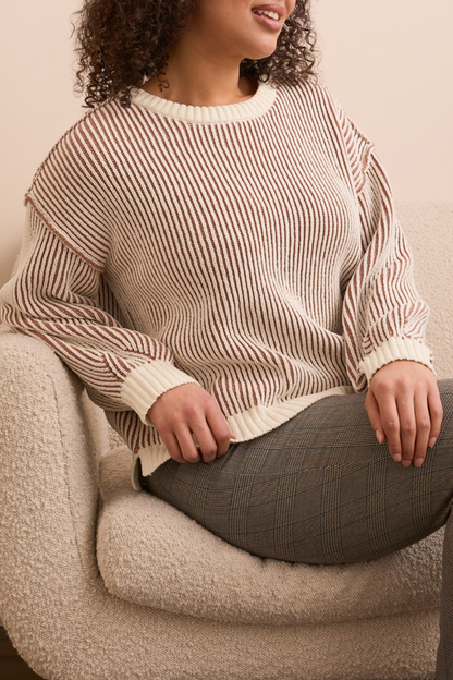 Ribbed Crewneck Sweater