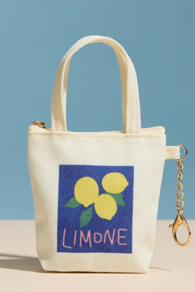 Bag Charm | Mini Tote Blue Limone