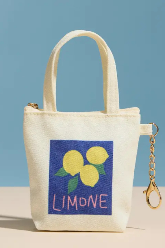 Bag Charm | Mini Tote Blue Limone