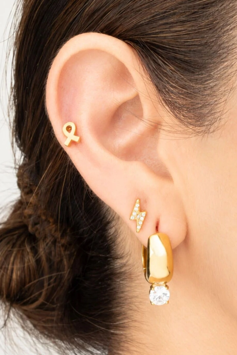 Chunky One Stone Earrings