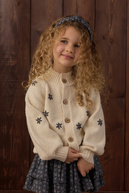 Girls Midnight Daisy Cardigan