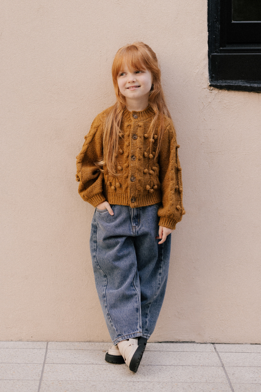 Bobble Cardigan | Golden