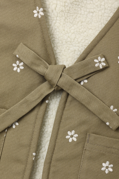Embroidered Daisy Vest