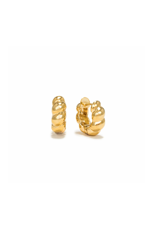 Croissant Puff Hoop Earrings