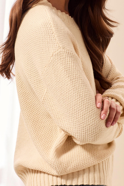 High Low Crewneck Sweater