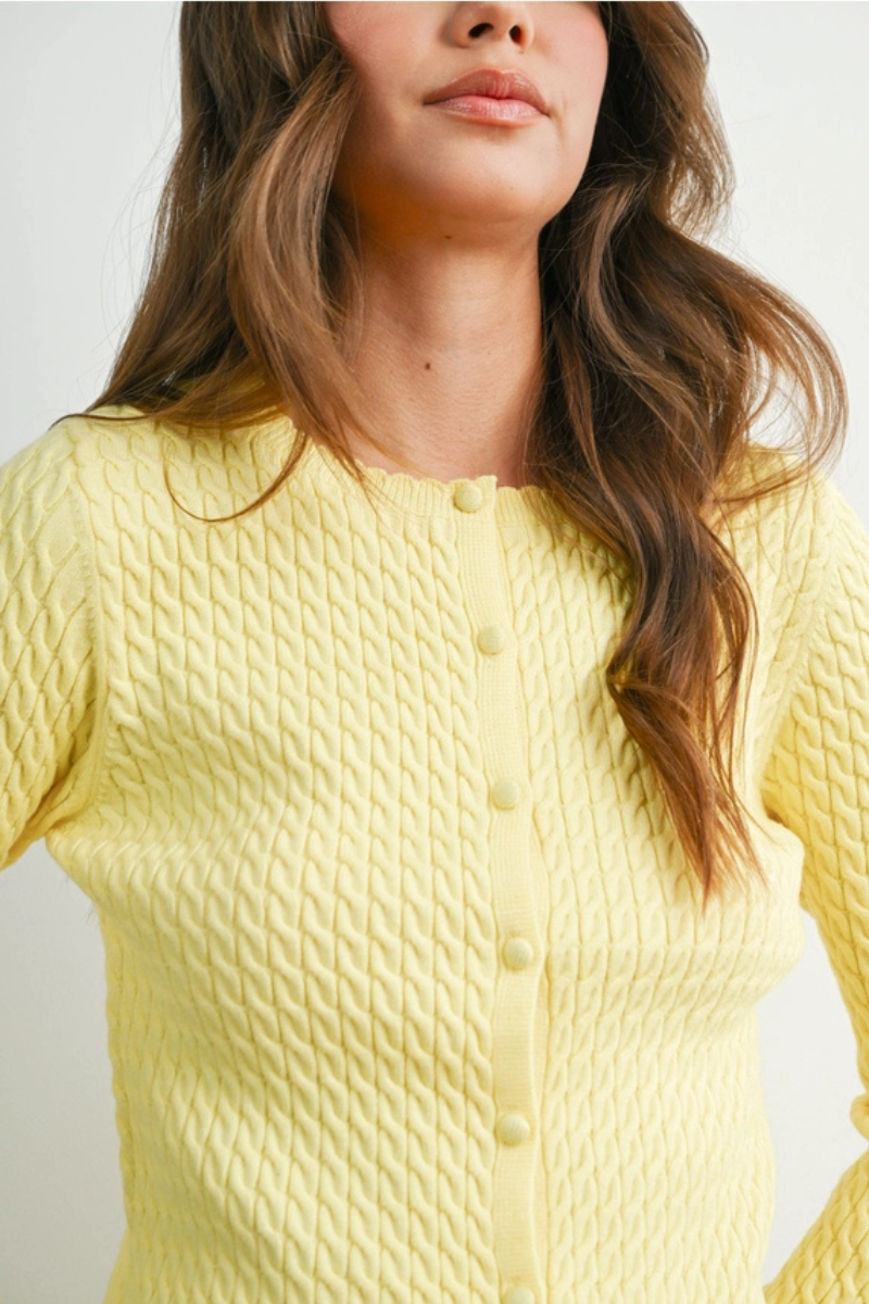 Ribbed Button Up Cardigan