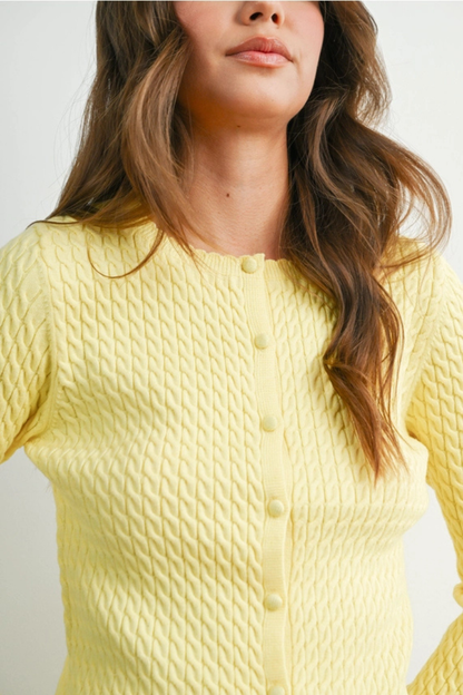 Ribbed Button Up Cardigan