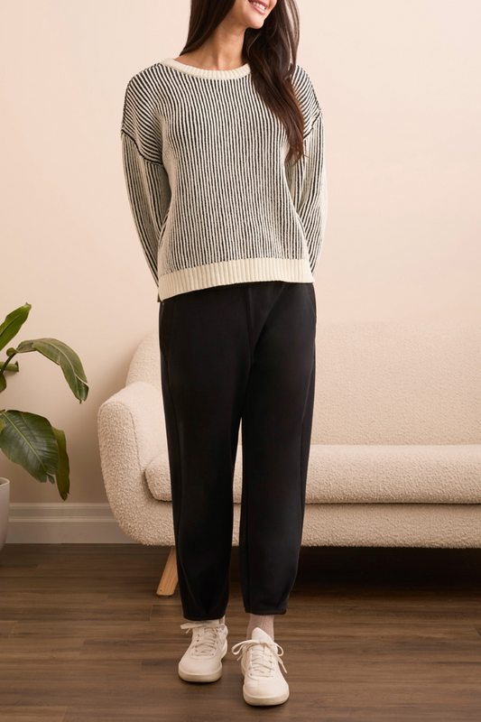 Ribbed Crewneck Sweater