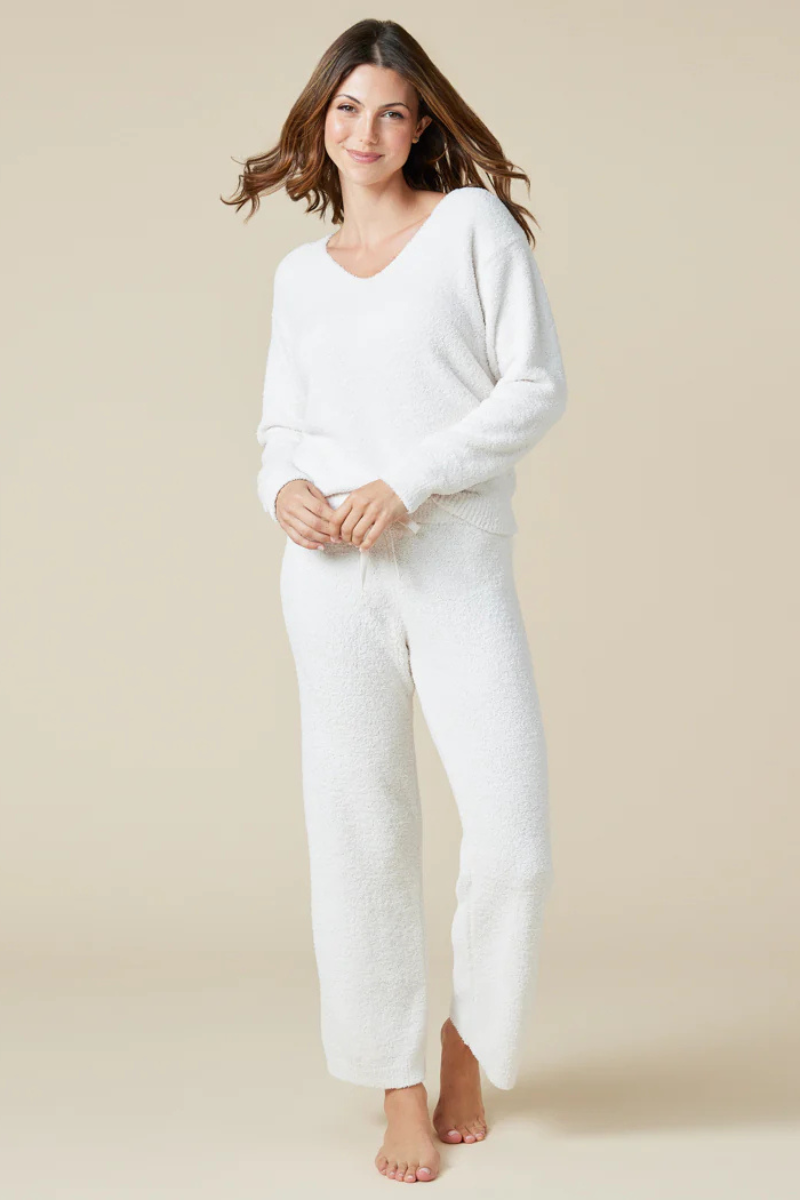 Marshmallow V-Neck Loungewear Set