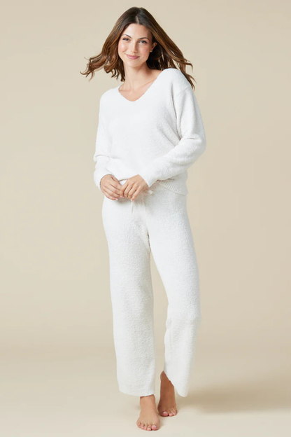 Marshmallow V-Neck Loungewear Set