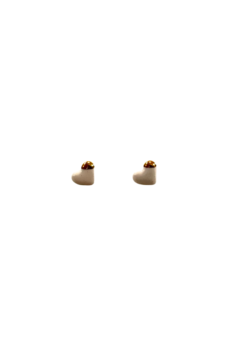 Ceramic Heart Studs