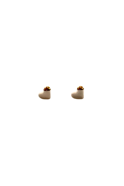 Ceramic Heart Studs