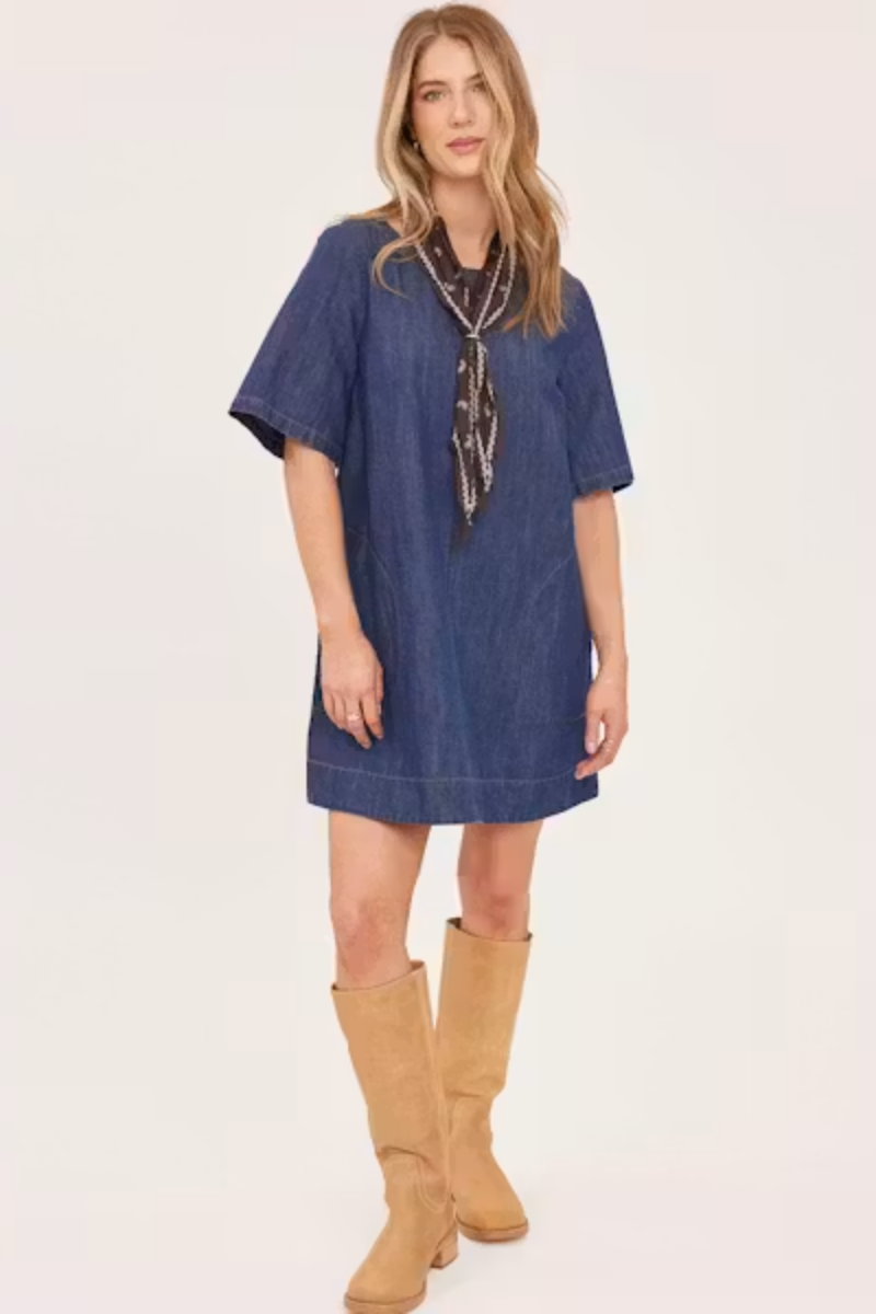 Penelope Dress | Dark Wash