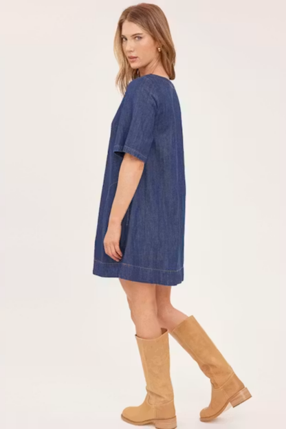 Penelope Dress | Dark Wash