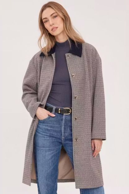 Millie Coat | Navy Tweed