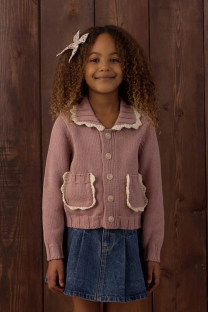 Girls Rosewood Cardigan