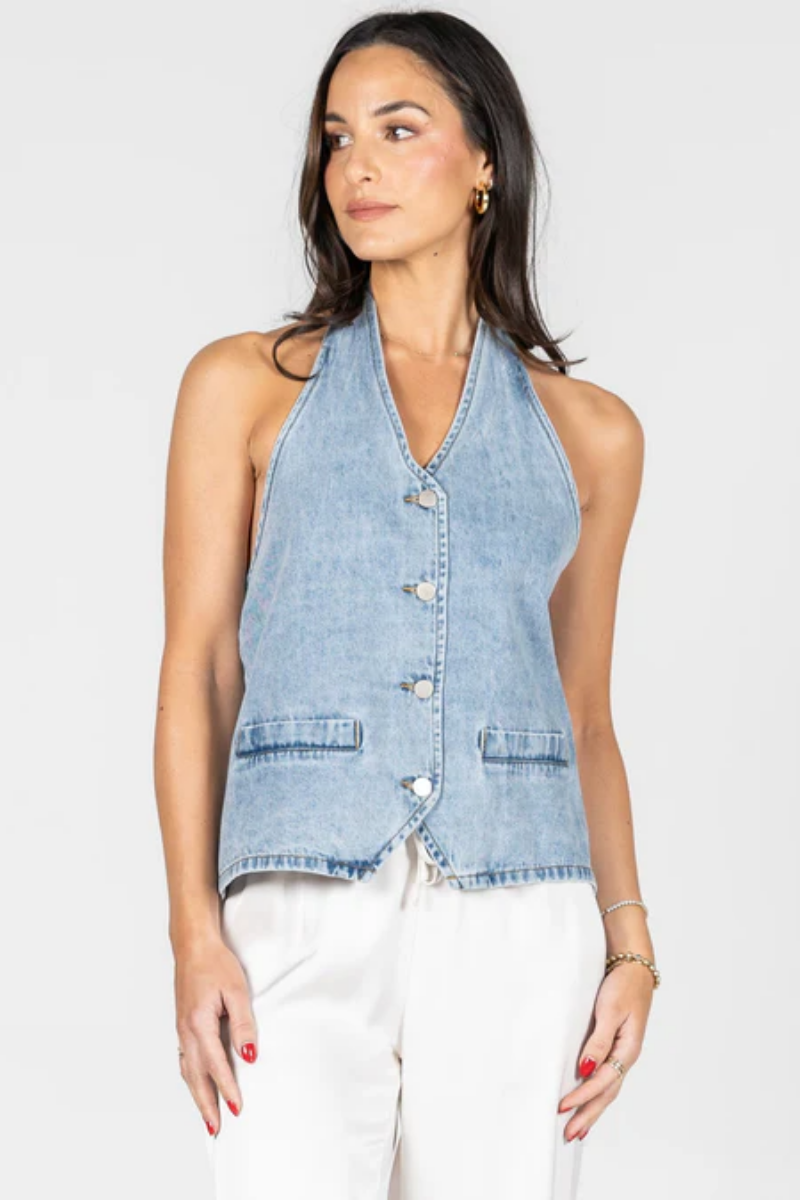 Denim Halter Top