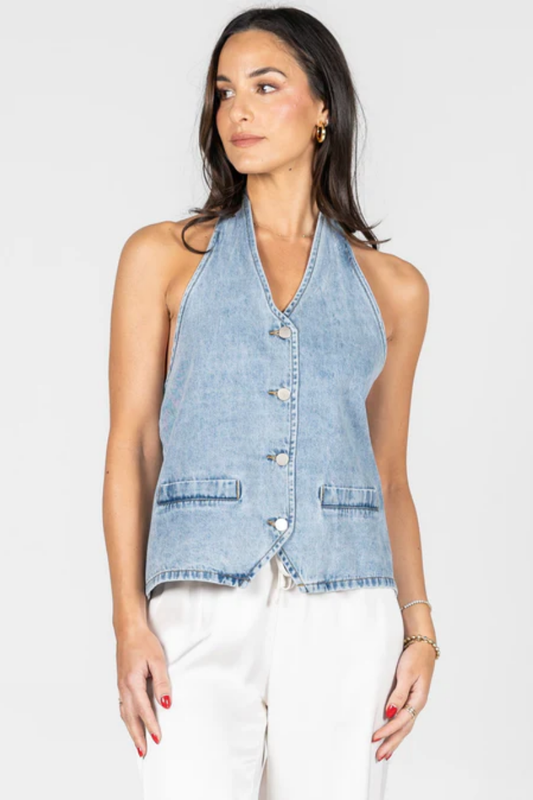 Denim Halter Top